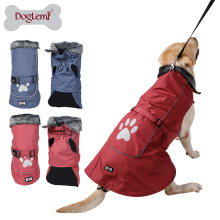 DogLemi Cold Weather Fleece Forrado Sports Dog Pet Colete Jacket com Forro Refletivo e Pata